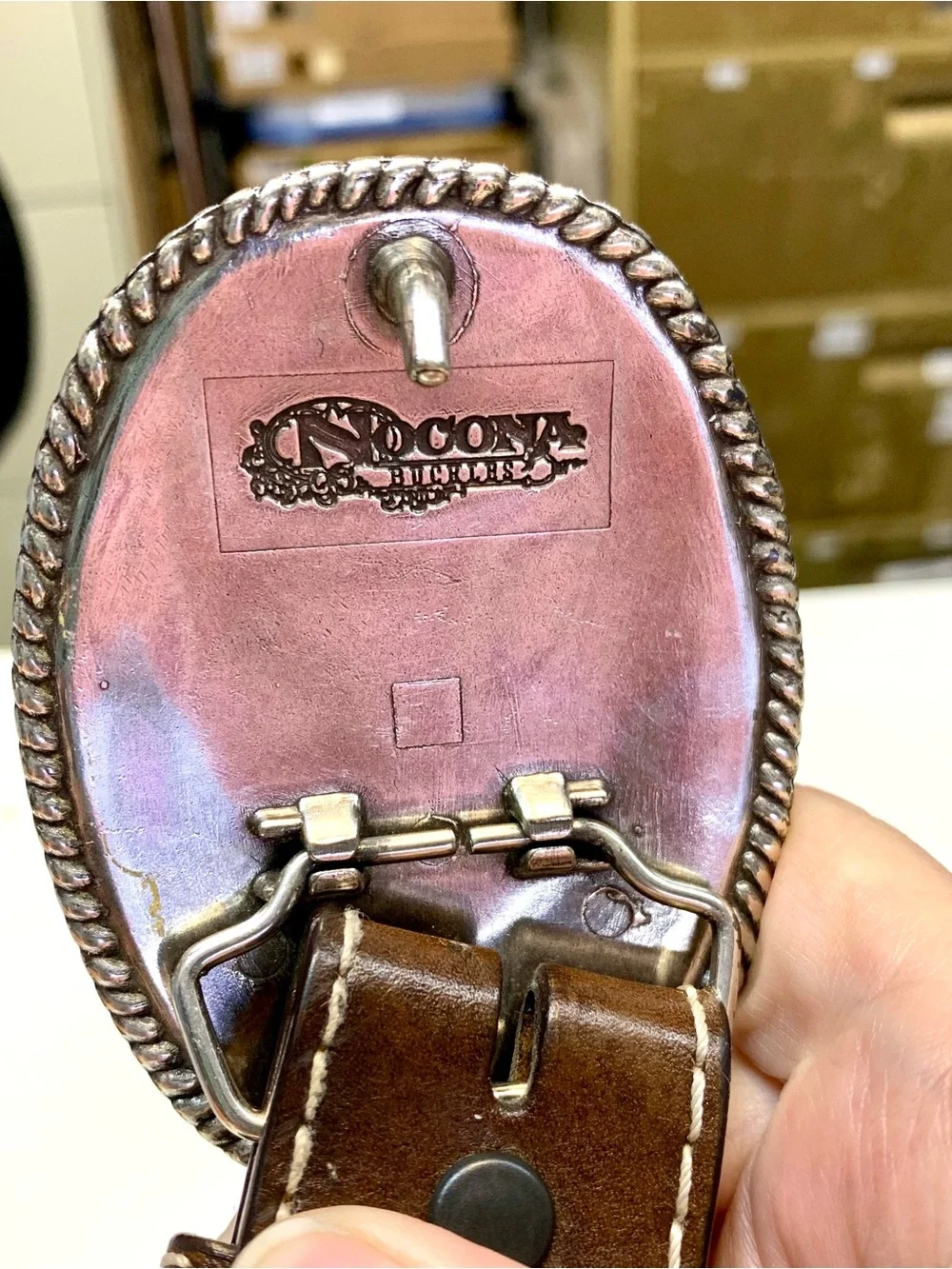 Ranger Belt Co. Men's Leather Western Belt Size 42 w/ Nocona Buckle